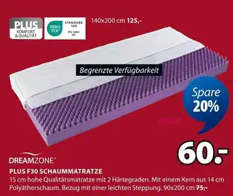 Jysk Plus f30 schaummatratze DREAMZONE Angebot