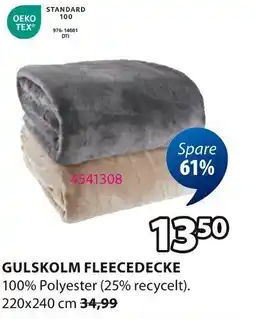 Jysk Gulskolm fleecedecke Angebot