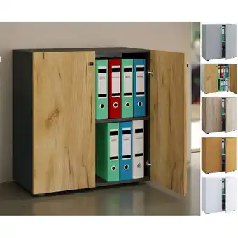 Netto Marken-Discount VCM Aktenschrank mit Drehtüren Lona 2 Fächer Angebot