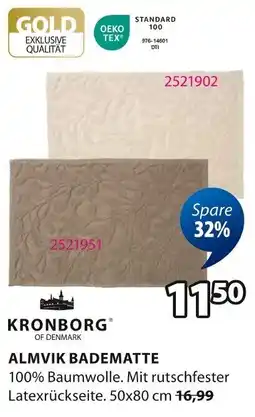 Jysk Almvik badematte KRONBORG Angebot