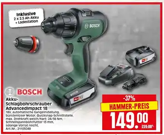 Herkules Baumarkt Bosch Akku Schlagbohrschrauber AdvancedImpact 18 Angebot