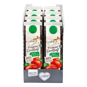 Netto Marken-Discount Lieblings Premium Apfel-Direktsaft naturtrüb 1 Liter, 8er Pack Angebot