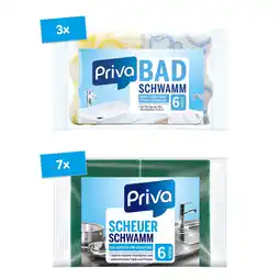 Netto Marken-Discount Priva Haushaltsschwämme 6 Stück, verschiedene Sorten, 10er Pack Angebot