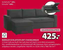 Jysk Marslev schlafsofa mit chaiselongue Angebot