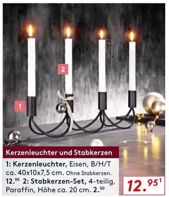 Möbel Rieger Kerzenleuchter und Stabkerzen Angebot