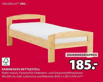 Jysk Rammeskov bettgestell Angebot