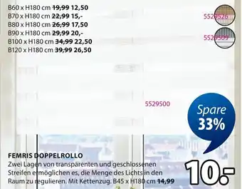 Jysk Femris doppelrollo Angebot