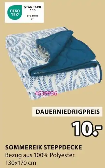 Jysk Sommereik steppdecke Angebot