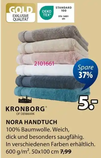 Jysk Nora handtuch KRONBORG Angebot