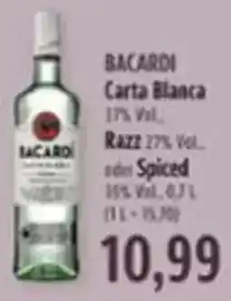 BUNGERT BACARDI Carta Blanca Razz oder Spiced Angebot