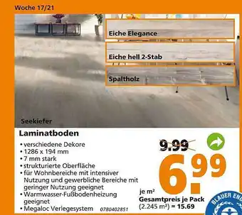 Globus Baumarkt Laminatboden Angebot