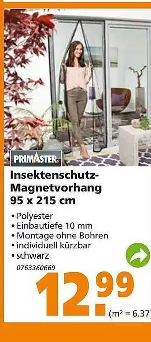 Globus Baumarkt Primaster Insektenschutz Magnetvorhang Angebot