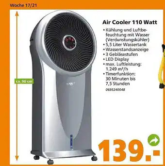 Globus Baumarkt Air Cooler 110 W Angebot