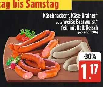 Edeka Xpress Käseknacker, käse-krainer oder weiße bratwurst Angebot