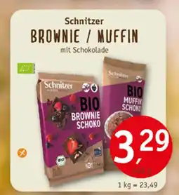 Erdkorn Biomarkt Schnitzer brownie / muffin Angebot