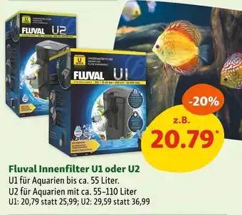 Fressnapf Fluval innenfilter u1 oder u2 Angebot