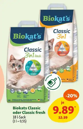 Fressnapf Biokat's biokats classic oder classic fresh Angebot