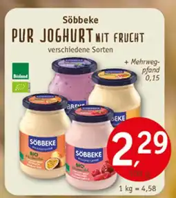 Erdkorn Biomarkt Söbbeke pur joghurt mit frucht Angebot