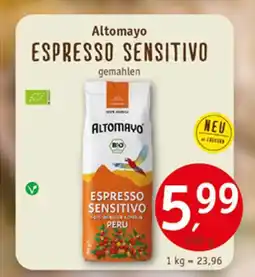 Erdkorn Biomarkt Altomayo espresso sensitivo Angebot