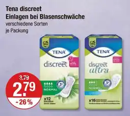 V Markt Tena discreet einlagen bei blasenschwäche Angebot