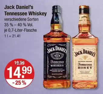 V Markt Jack daniel's tennessee whiskey Angebot