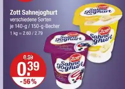 V Markt Zott sahnejoghurt Angebot