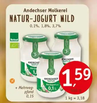 Erdkorn Biomarkt Andechser molkerei natur-jogurt mild Angebot