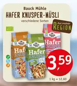 Erdkorn Biomarkt Bauck mühle hafer knusper-müsli Angebot