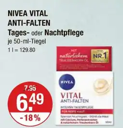 V Markt Nivea vital anti-falten tages- oder nachtpflege Angebot