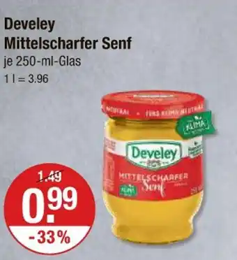 V Markt Develey mittelscharfer senf Angebot