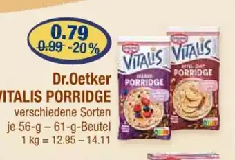 V Markt Dr.oetker vitalis porridge Angebot