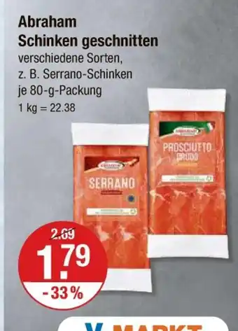 V Markt Abraham schinken geschnitten Angebot