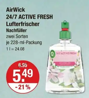 V Markt Airwick 24/7 active fresh lufterfrischer nachfüller Angebot