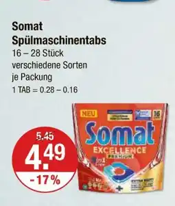 V Markt Somat spülmaschinentabs Angebot