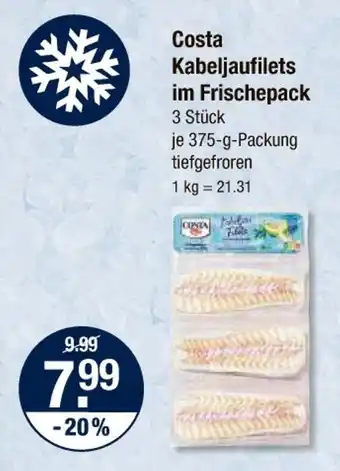 V Markt Costa kabeljaufilets im frischepack Angebot