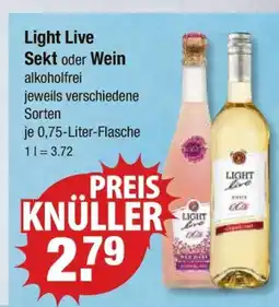 V Markt Light live sekt oder wein Angebot