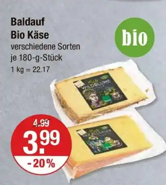 V Markt Baldauf bio käse Angebot