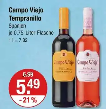 V Markt Campo viejo tempranillo Angebot