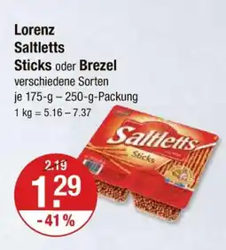 V Markt Lorenz saltletts sticks oder brezel Angebot