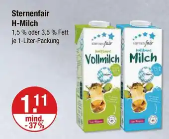 V Markt Sternenfair h-milch Angebot