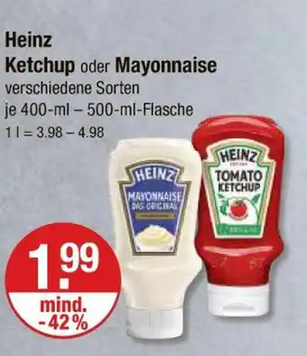 V Markt Heinz ketchup oder mayonnaise Angebot