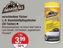 V Markt Armor all verschiedene tücher z. b. kunststoffpflegetücher (30 tücher) Angebot