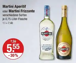 V Markt Martini aperitif oder frizzante Angebot