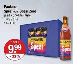 V Markt Paulaner spezi oder spezi zero Angebot