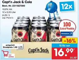 Netto Marken-Discount Capt'n Jack & Cola Angebot