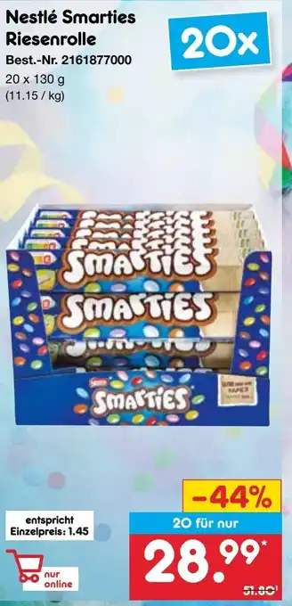 Netto Marken-Discount Nestlé Smarties Riesenrolle Angebot