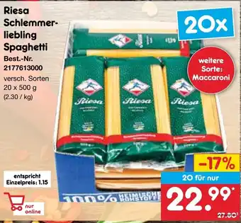 Netto Marken-Discount Riesa Schlemmer- liebling Spaghetti Angebot