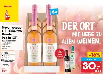 Netto Marken-Discount Novantaceppi z.B., Primitivo Rosato Puglia IGT Angebot