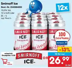 Netto Marken-Discount Smirnoff Ice Angebot