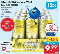 Netto Marken-Discount City, z.B. Weinschorle Weiß Angebot